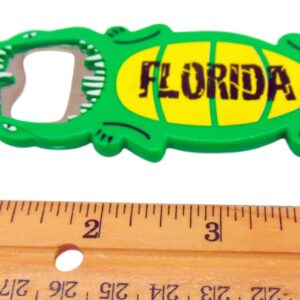 Florida Alligator Bottle Opener Sunshine State Gator Souvenir Magnet, 5 Inch