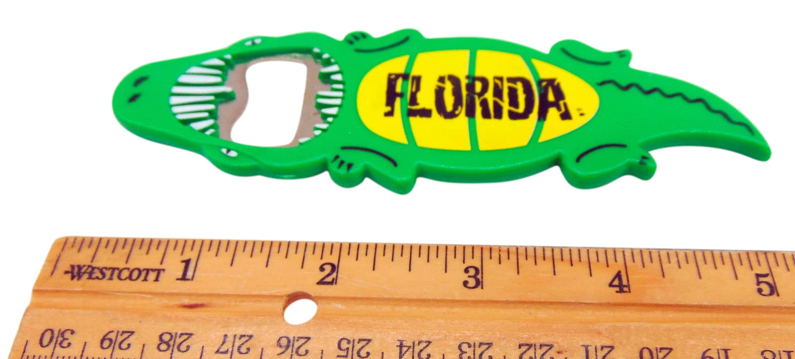 Florida Alligator Bottle Opener Sunshine State Gator Souvenir Magnet, 5 Inch