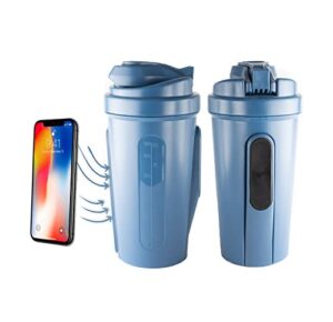 blentra magnetic shaker, pre workout bottle, shaker bottle 25oz, protein shaker bottle, bpa free, leak proof bottle, shaker bottles for protein mixes, shaker cup (blue)