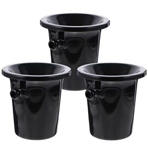 hemoton 3pcs wine tasting spittoons wine spittoons wine dump buckets champagne bucket spit wine barrels cold wine barrels ice bucket (black)
