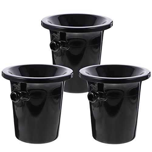 Hemoton 3Pcs Wine Tasting Spittoons Wine Spittoons Wine Dump Buckets Champagne Bucket Spit Wine Barrels Cold Wine Barrels Ice Bucket (Black)