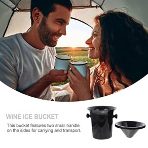 Hemoton 3Pcs Wine Tasting Spittoons Wine Spittoons Wine Dump Buckets Champagne Bucket Spit Wine Barrels Cold Wine Barrels Ice Bucket (Black)