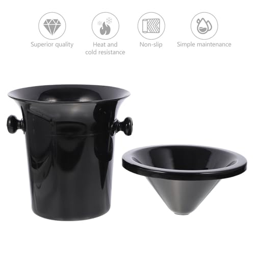 Hemoton 3Pcs Wine Tasting Spittoons Wine Spittoons Wine Dump Buckets Champagne Bucket Spit Wine Barrels Cold Wine Barrels Ice Bucket (Black)