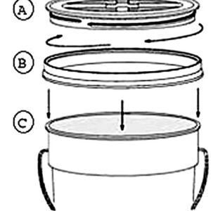 One Orange 5 Gallon Bucket with Orange Gamma Seal Lid (Threaded Lid with Gasket)