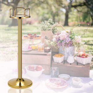 ice bucket stand,8ib champagne stand golden stainless steel wine bucket stand holder with rail ice bucket stand for party home ktv club bar,70cm