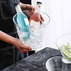 Acrylic Mixing And Serving Bowls Plastic Candy Bowls Small Beer Bottle Drink Cooler for Weddings, Buffet, Offices