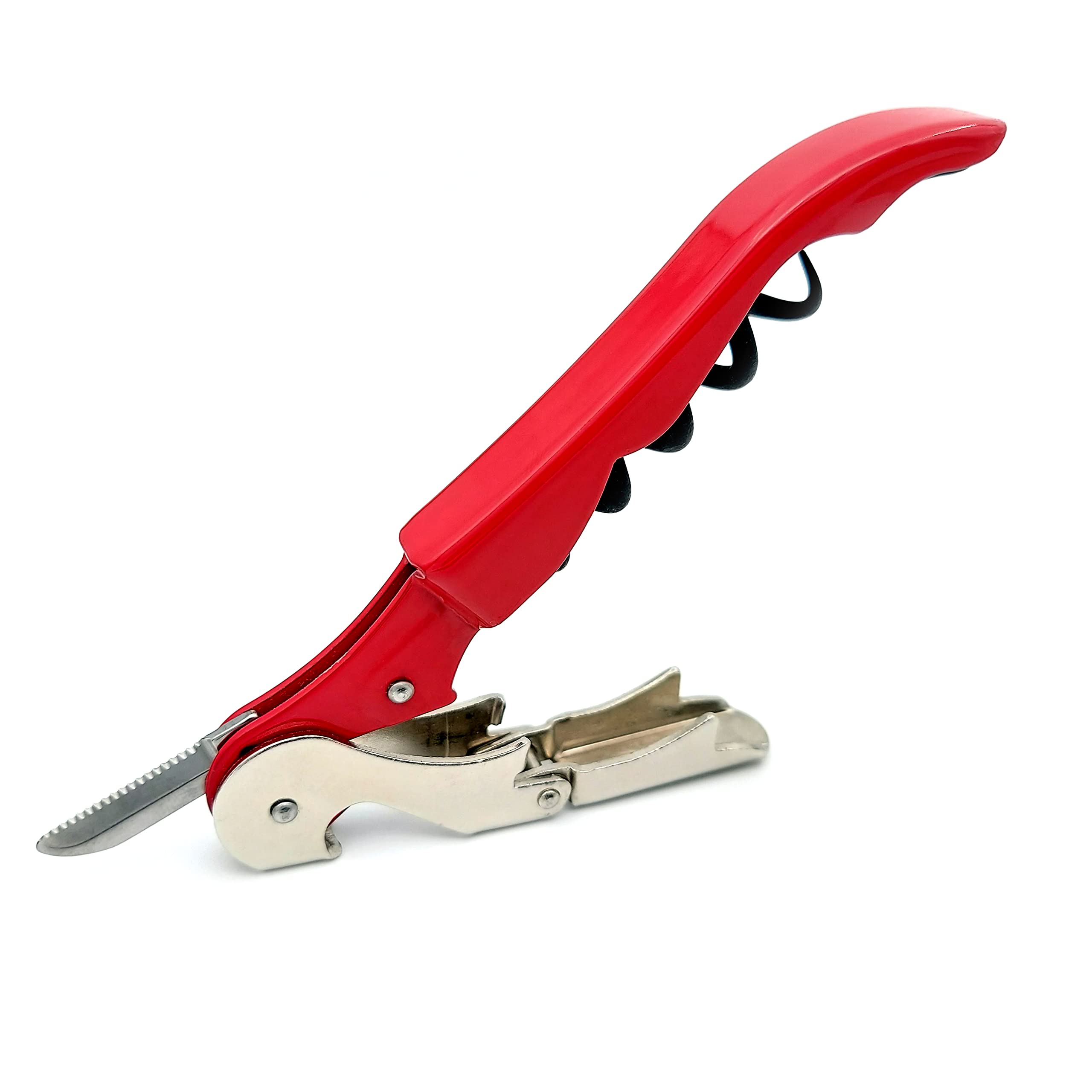 Pulltap's Genuine LEFT HANDED Classic 500 Wine Key Corkscrew (Rojo - Red)