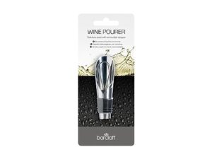 bar craft wine pourer and stopper in stainless steel