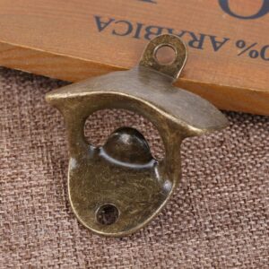 4 PACK Vintage Style Cast Iron Wall Mount Bottle Opener Includes 8pcs Mounting Screws，Great for Bars KTV Hotels Homes