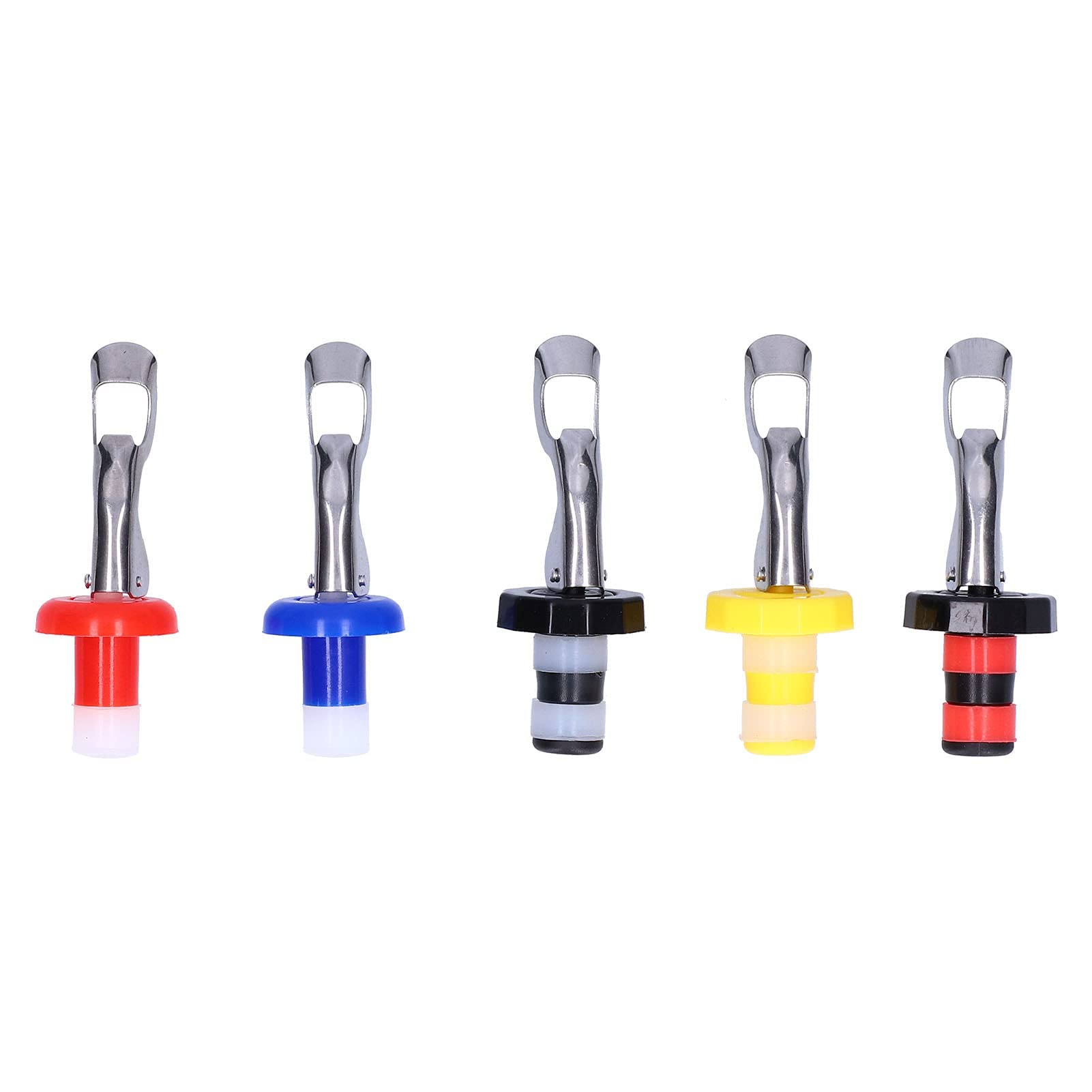 BORDSTRACT 5PCS Wine Saver Vacuum Stoppers Set, Wine Bottle Stoppers, Silicone Reusable Wine Saver Wine Stoppers Vacuum (Single glue + double glue)