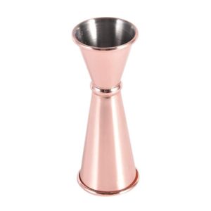 Jigger 2 oz 1 oz, Rose Gold Stainless Steel Double Cocktail Jigger Shot Measure Jigger Alcohol Measuring Cup Bar Tool for Bartending