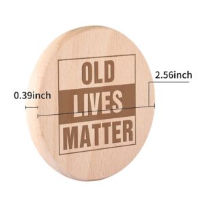 Java Wood Old Lives Matter Beer Bottle Opener Funny Wooden Magnetic Fridge Magnet