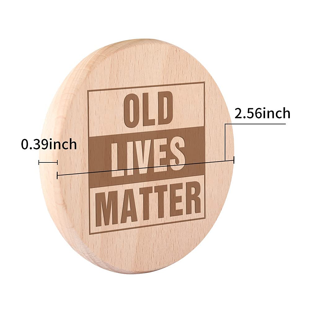 Java Wood Old Lives Matter Beer Bottle Opener Funny Wooden Magnetic Fridge Magnet