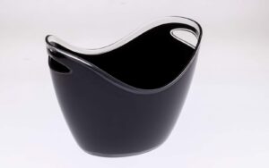 imc plastic ice bucket, large, black