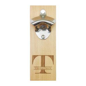 personalized wall mounted magnetic bottle opener, custom engraved beer bottle openers with cap catcher, perfect gifts