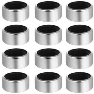 hemoton pack of 12 kitchen stainless steel wine bottle collars, durable and plated wine drip ring