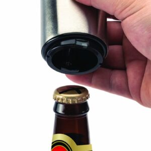 Jokari Magnetic Automatic One Handed Bottle Top Pop Opener. Easily Open Any Pry Top Beverage Without Damaging the Cap With 1 Push Single Handedly. Perfect Bar Accessory for Beer and Gadget Lovers (1)