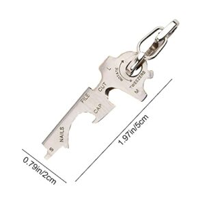 Multifunctional Keychain Bottle Opener Keychain multitool key organizer keychain stainless mini wrench screwdriver tweezers Utility pocket tool for Camping Outdoor Home Pub Beer Lover NOOMIEQCF