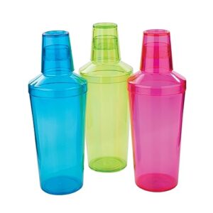 true fabrication 2878 jolt neon cocktail shaker, assorted colors,(pack of 1)