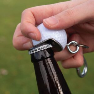 Golfer Gift, Bottle Opener from Real Golf Ball, The BeerWedge, FETCH", Keychain for Bag, Golf Novelty