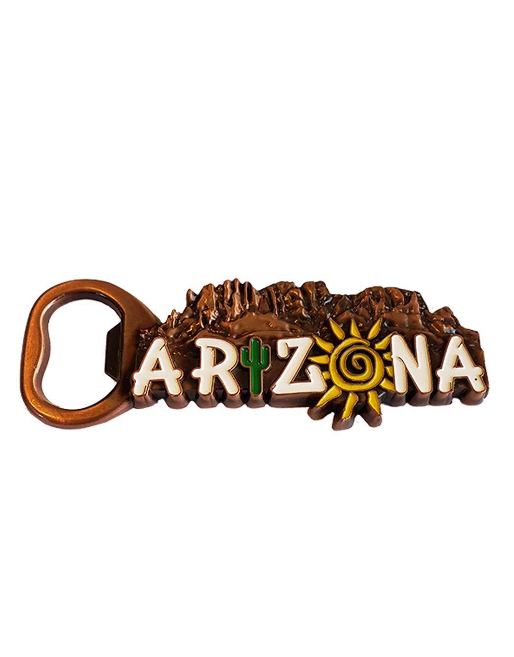 Arizona Bottle Opener Magnet - Decorative Metal Refrigerator Magnet Southwest Beer Lover Gift Idea Arizona Father's Day Gift - Arizona Souvenir… (Bronze)