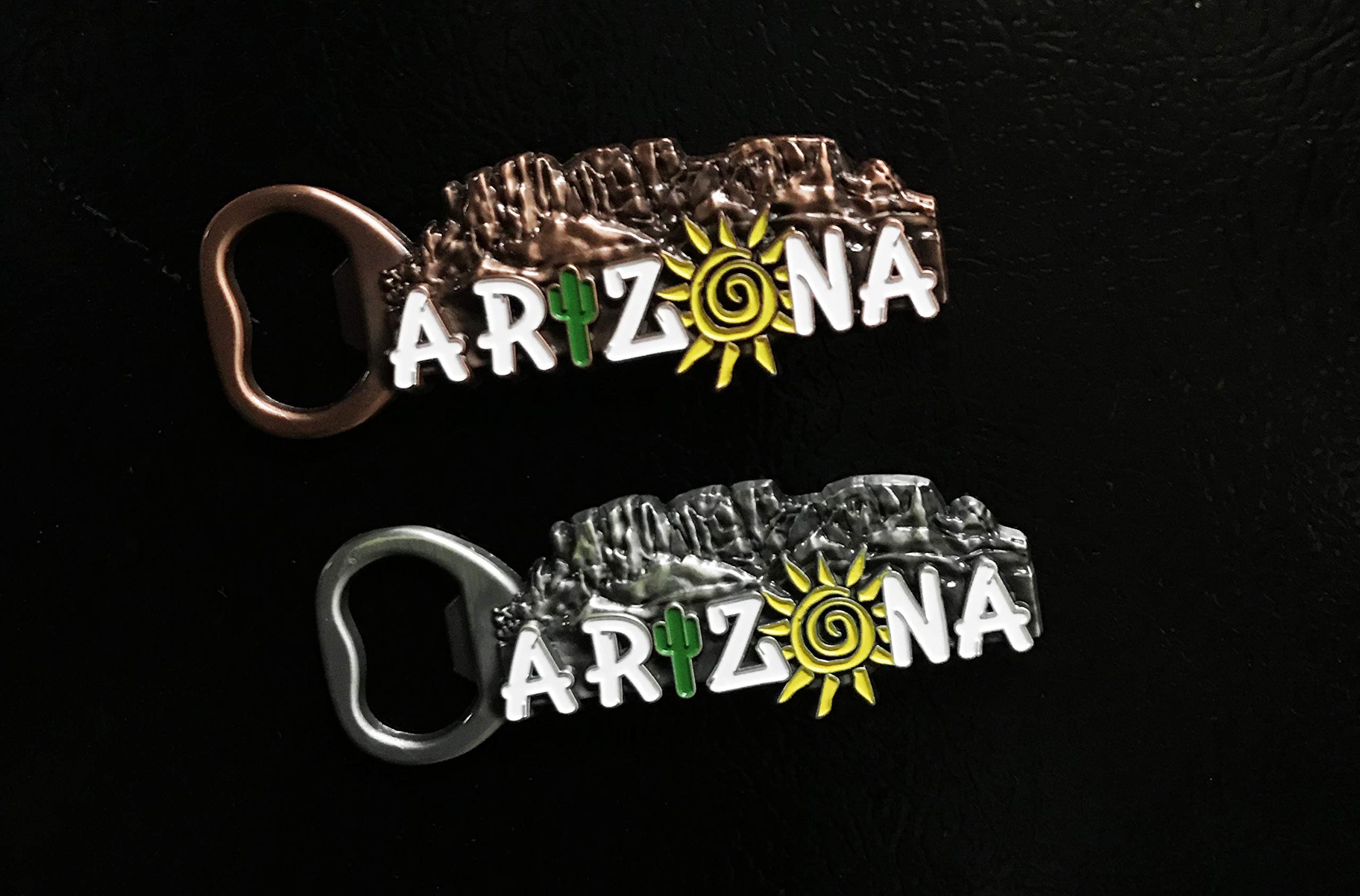 Arizona Bottle Opener Magnet - Decorative Metal Refrigerator Magnet Southwest Beer Lover Gift Idea Arizona Father's Day Gift - Arizona Souvenir… (Bronze)