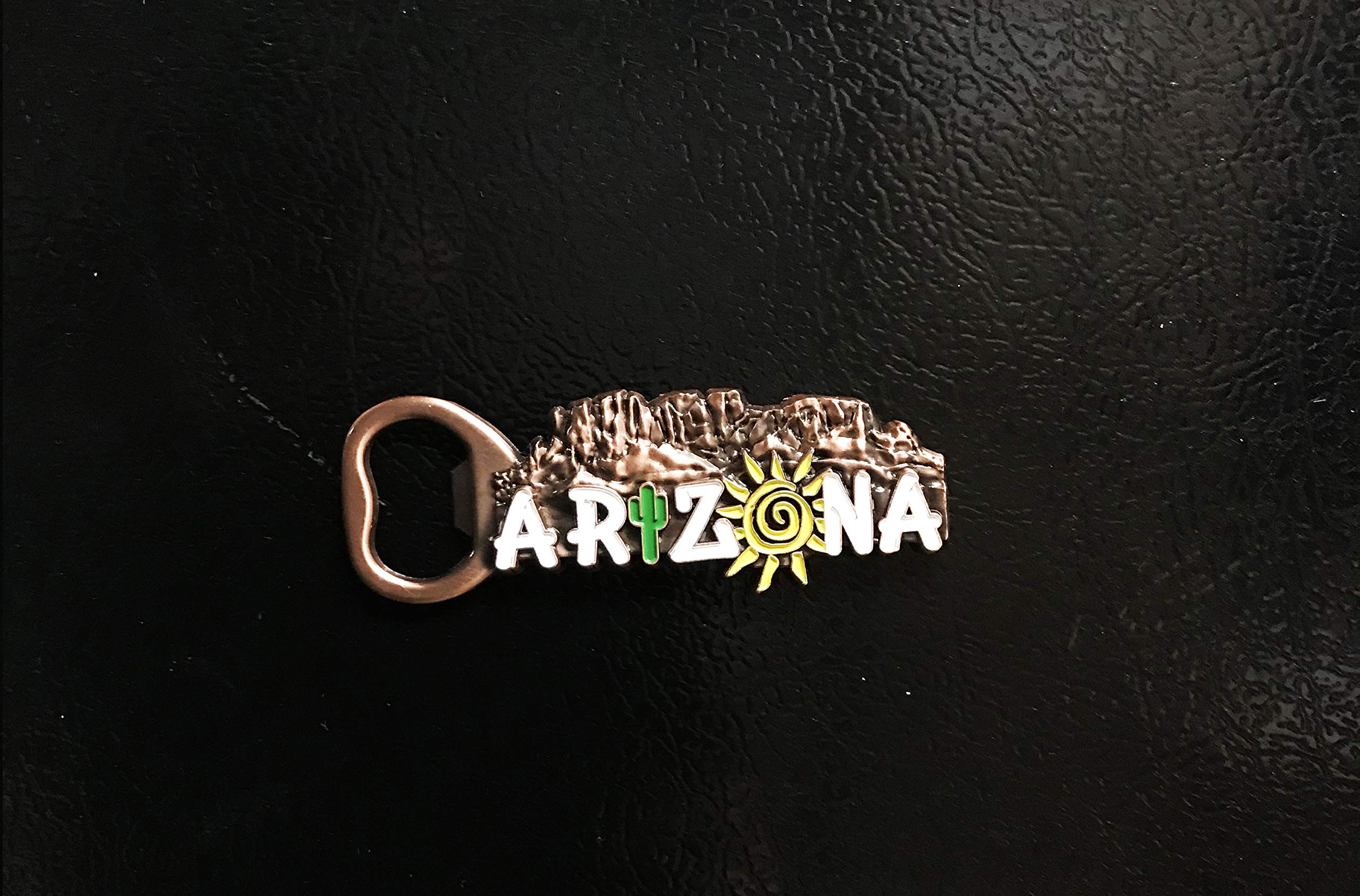Arizona Bottle Opener Magnet - Decorative Metal Refrigerator Magnet Southwest Beer Lover Gift Idea Arizona Father's Day Gift - Arizona Souvenir… (Bronze)