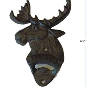 1 CAST IRON MOOSE BEER BOTTLE OPENER RUSTIC