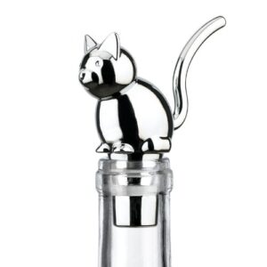 umbra menagerie wine bottle topper, cat