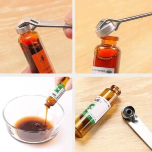 NentMent 5 Pack Bottle Opener Phial Cap Remover Oral Liquid Vial Keychain Medical Clinic Vial Openers Vials Decapper Film Canister Opener Soad Beer Canned Beverages Opener Bartender Kitchen Tool