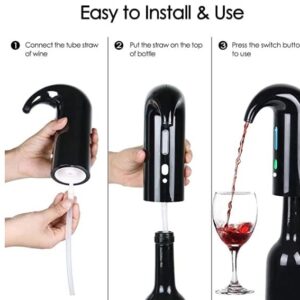 Electric Wine Aerator Gifts Electric Wine Pourer and Wine Dispenser Pump, Multi-Smart Automatic Filter Wine Dispenser with USB Rechargeable Great For Travel, Home and Bars