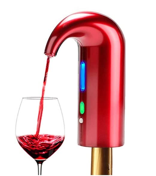 Electric Wine Aerator Gifts Electric Wine Pourer and Wine Dispenser Pump, Multi-Smart Automatic Filter Wine Dispenser with USB Rechargeable Great For Travel, Home and Bars