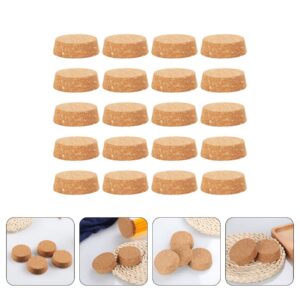 Housoutil 25Pcs Wine Bottle Cork Stoppers Sealing Covers Soft Wood Corks Large Wooden Tapered Cork Plugs Replacement for Wine Beer Bottle Crafts （ 5.3cm*4.7cm*1.7cm）