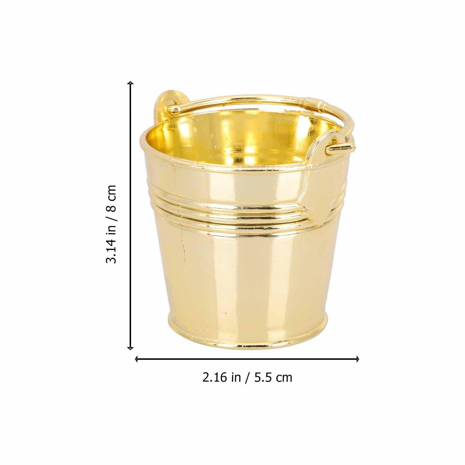 Cabilock Miniature Metal Buckets 10Pcs Mini Metal Buckets Portable Party Snack Bucket Gift Packing Box Wedding Candy Storage Buckets Small Pails with Handles Flower Bucket