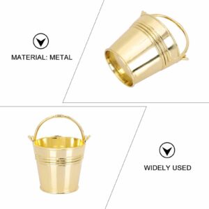 Cabilock Miniature Metal Buckets 10Pcs Mini Metal Buckets Portable Party Snack Bucket Gift Packing Box Wedding Candy Storage Buckets Small Pails with Handles Flower Bucket