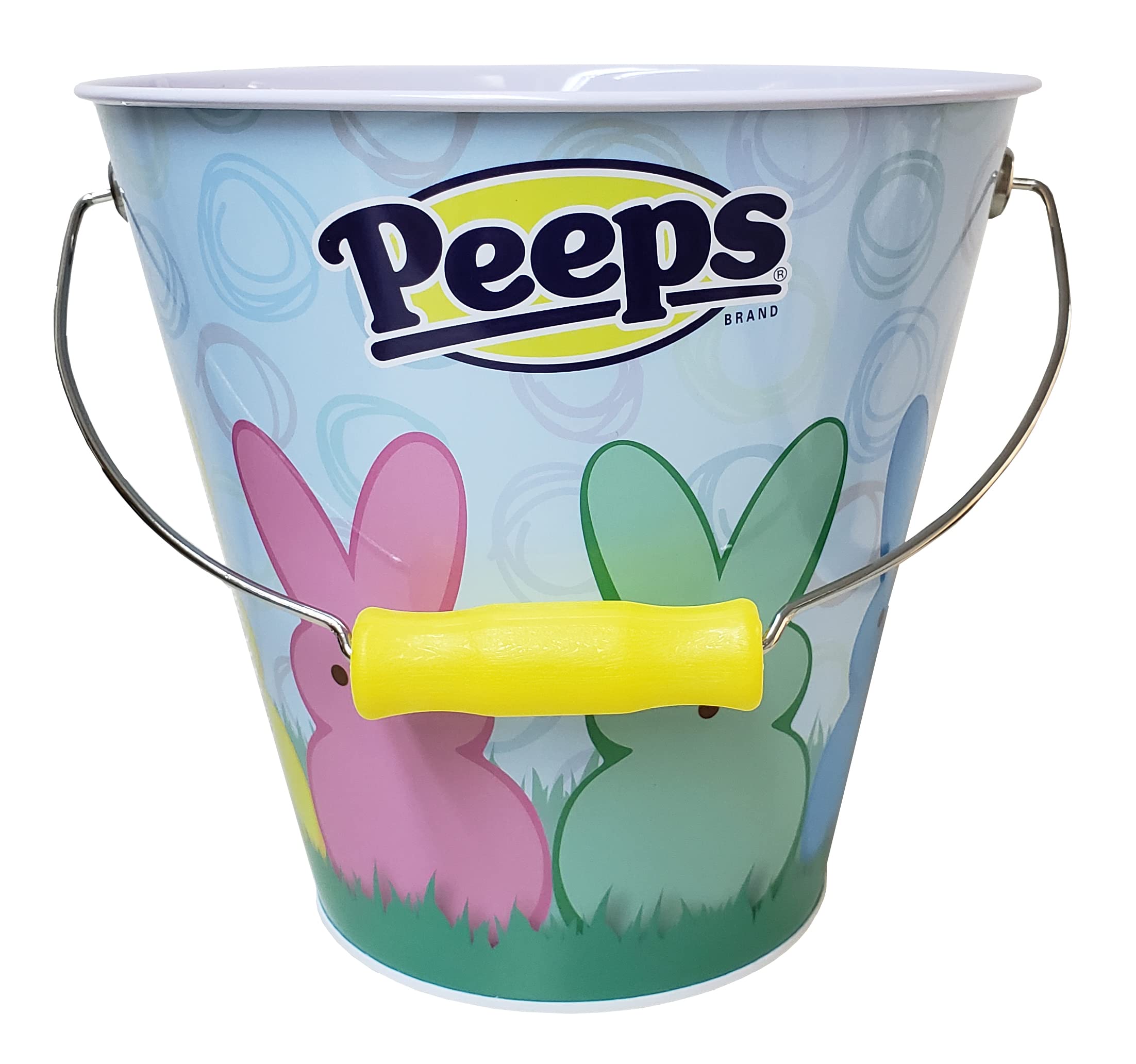 The Tin Box Company Peeps Large Easter Bucket with Handle and Grip,916307-12