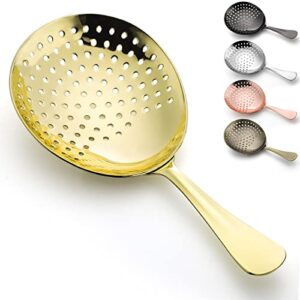 cocktail strainer,bar strainer,julep strainer,cocktail strainer for drinks,for standard cocktail mixing glass or cocktail shaker – stainless steel strainer for commercial or home bar