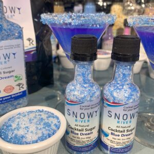 Snowy River Cocktail Sugar Rimmer Mixed Blends - All Natural Cocktail Decorating Sugar, Cocktail Garnish (Blue Dream, 2oz Bottle)