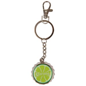 west coast novelty, corona extra lime wedge bottle opener keychain, green, one size