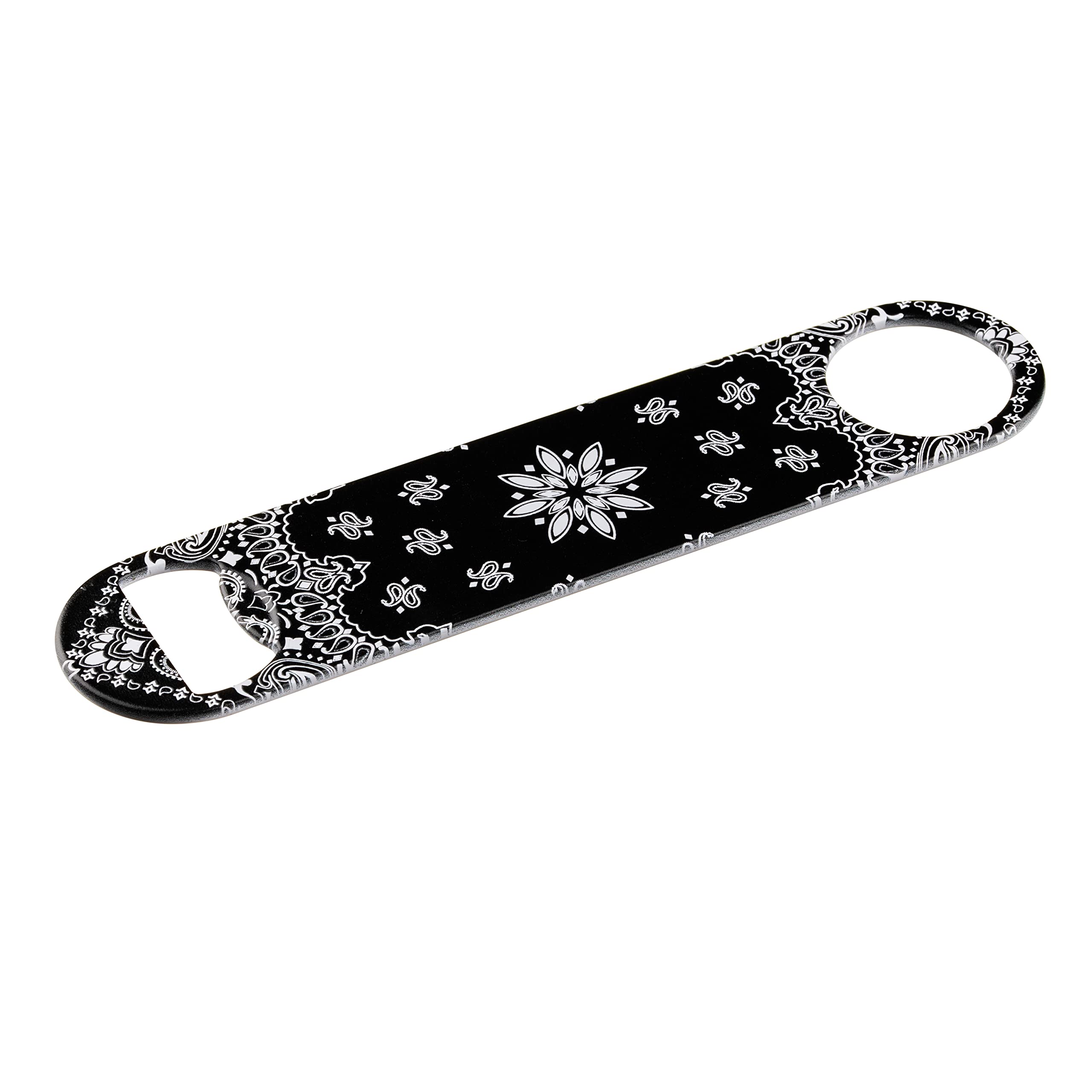 Black Bandana Powder Coated Steel Bottle Opener