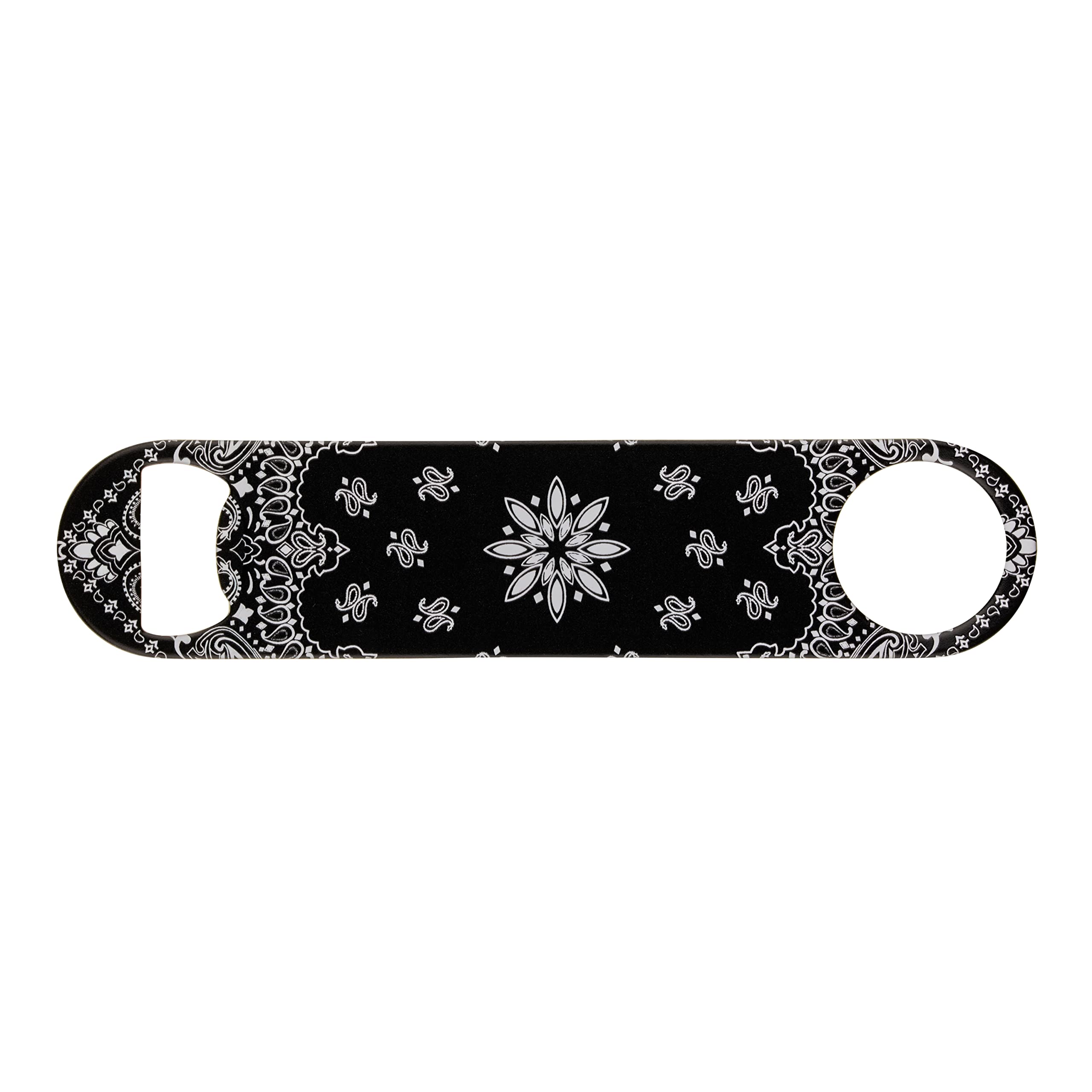 Black Bandana Powder Coated Steel Bottle Opener