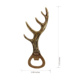 DIDI GOAL Deer Antler Cool Beer Bottle Opener, durable and portable, present for men, home, party, wedding, Christmas occasion gift (1)