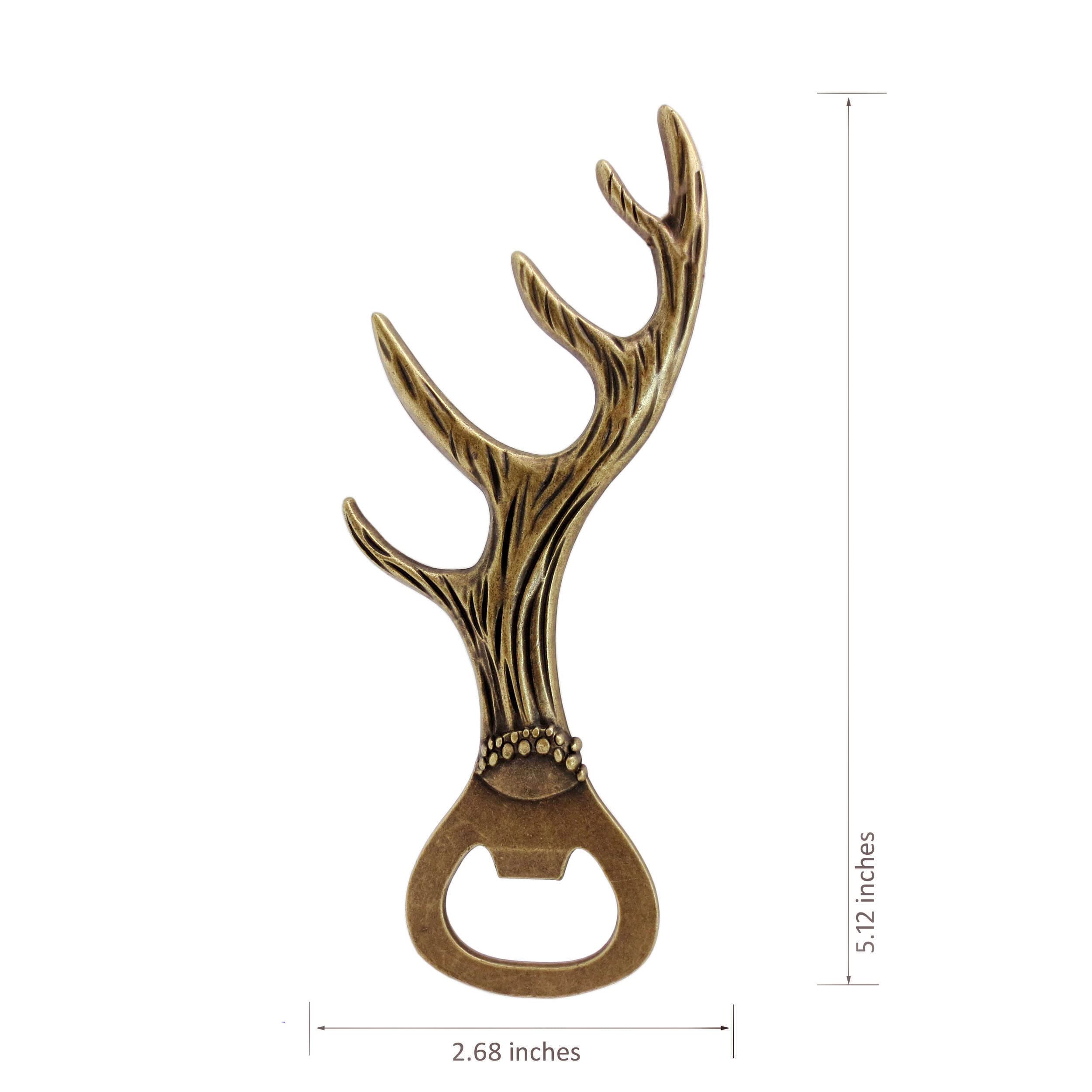 DIDI GOAL Deer Antler Cool Beer Bottle Opener, durable and portable, present for men, home, party, wedding, Christmas occasion gift (1)