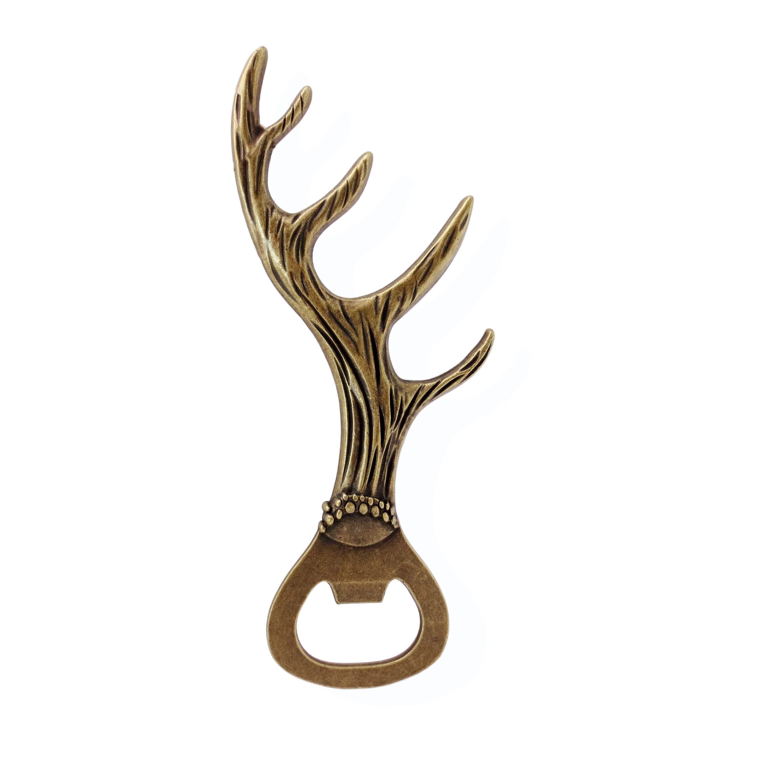 DIDI GOAL Deer Antler Cool Beer Bottle Opener, durable and portable, present for men, home, party, wedding, Christmas occasion gift (1)
