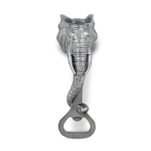 Arthur Court Aluminum Elephant Beer Bottle Opener, Durable & Detailed - Father's Day Gift, Elephant Party Favor for Alabama Fans, GOP, Nature Lovers, Groomsman Gift - Elegant Gift Box - 5.5 Inch Long