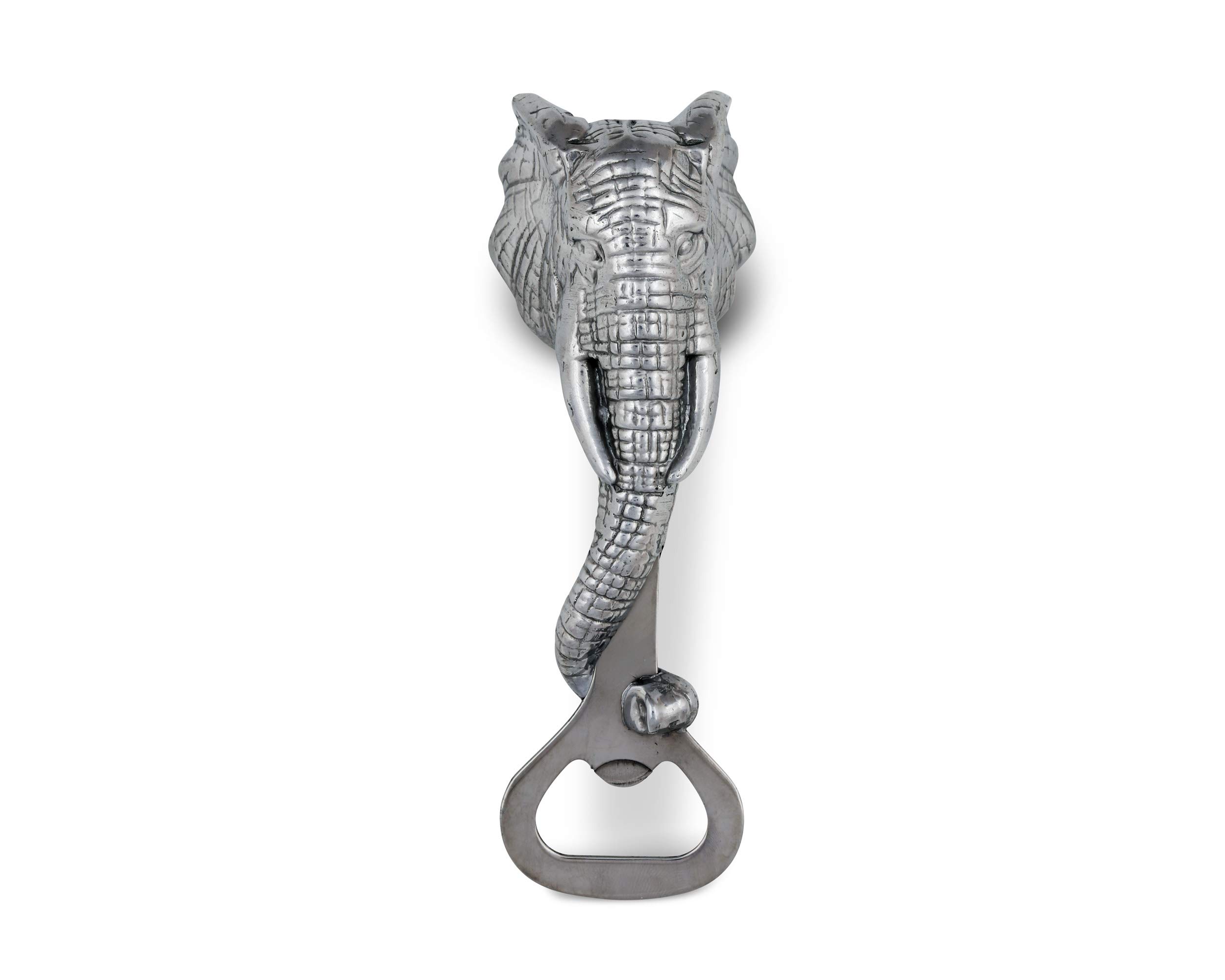 Arthur Court Aluminum Elephant Beer Bottle Opener, Durable & Detailed - Father's Day Gift, Elephant Party Favor for Alabama Fans, GOP, Nature Lovers, Groomsman Gift - Elegant Gift Box - 5.5 Inch Long