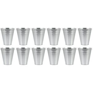 12 pcs stainless steel beer bucket with handle wine tasting spittoons wine spittoons wine dump buckets champagne bucket spit wine barrels cold wine barrels (silver)