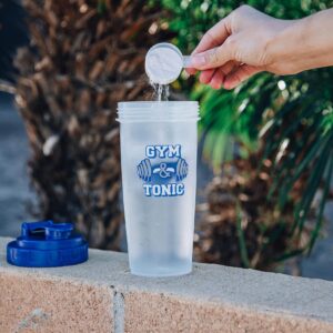 "Gym & Tonic" Plastic Shaker Bottle | Holds Ounces