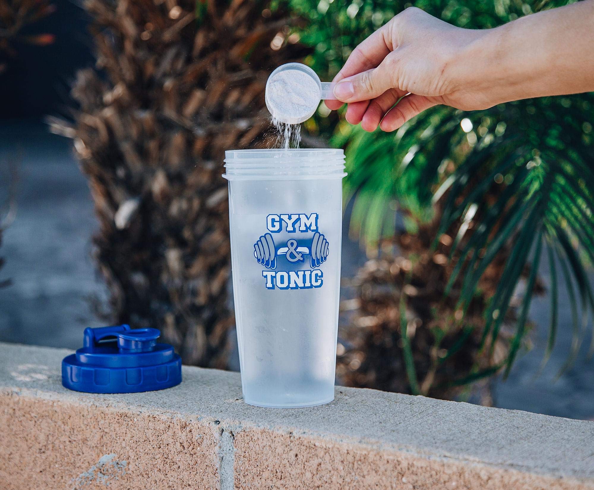 "Gym & Tonic" Plastic Shaker Bottle | Holds Ounces