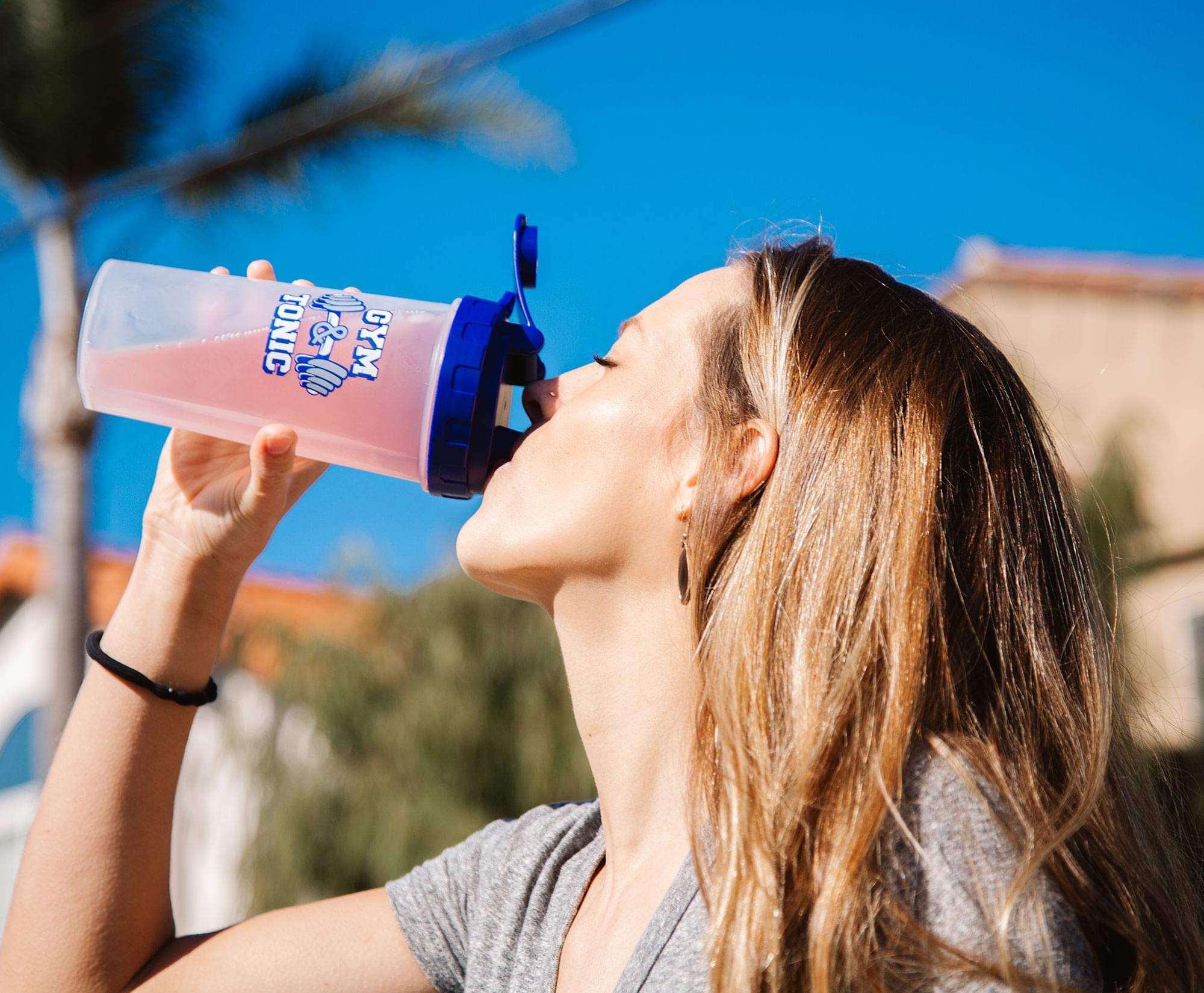 "Gym & Tonic" Plastic Shaker Bottle | Holds Ounces